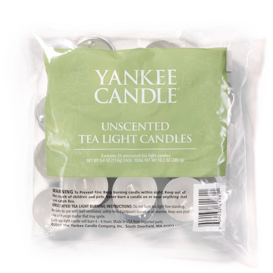 Unscented Tea Light Candles - Package of 25 Shift 4-0575